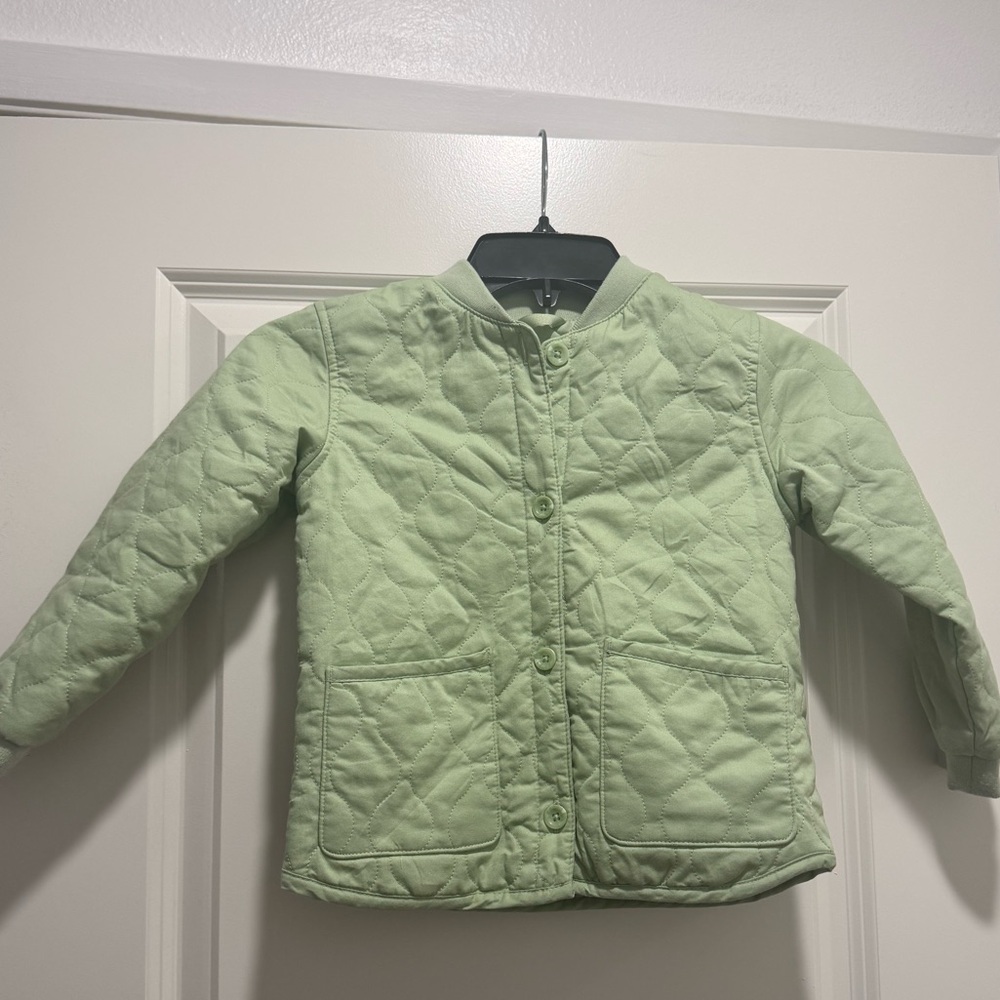 Cat & Jack Light Green Quilted Puffer Jacket